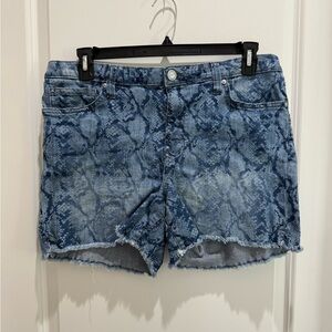 Seven7 Blue Jean Shorts with Artistic Wash
